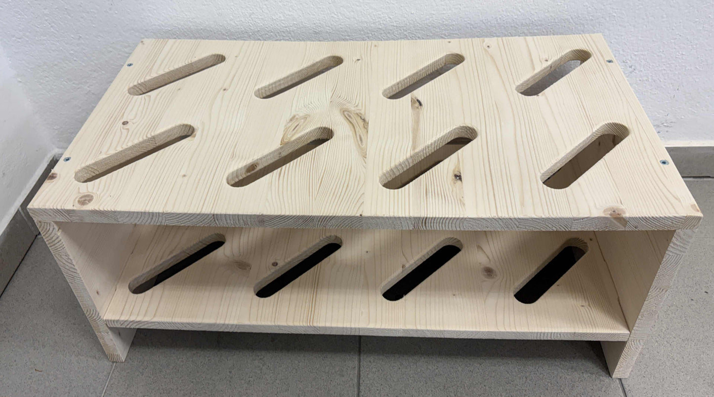 Skiständer aus Holz - 8 Paar, 61 x 33 cm - Naturfarbe