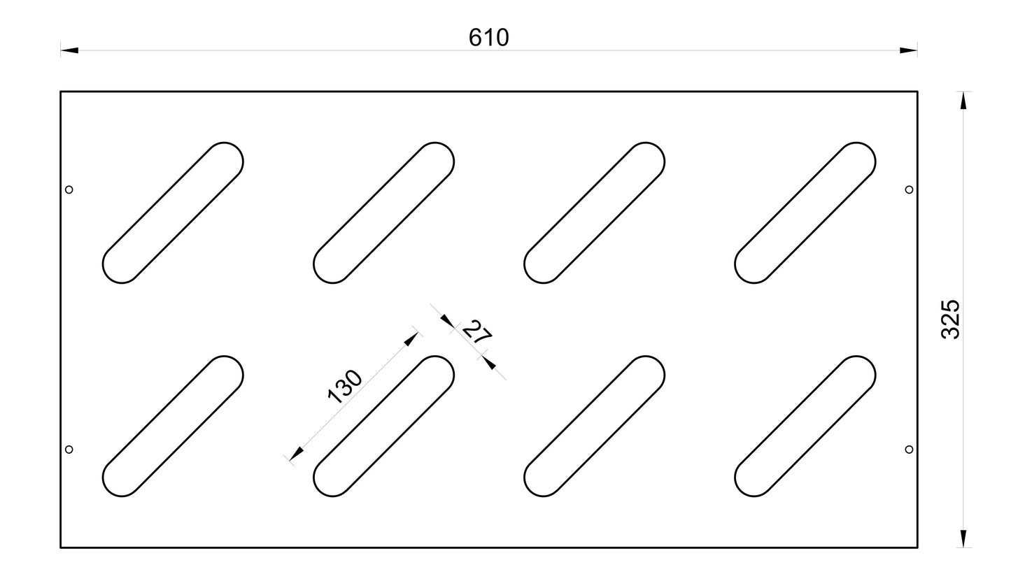 Skiständer aus Holz - 8 Paar, 61 x 33 cm - Naturfarbe